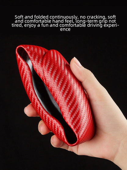 Non-Slip Carbon Fiber Car Steering Cover