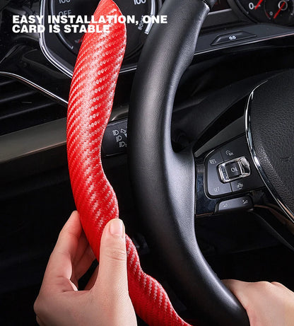 Non-Slip Carbon Fiber Car Steering Cover