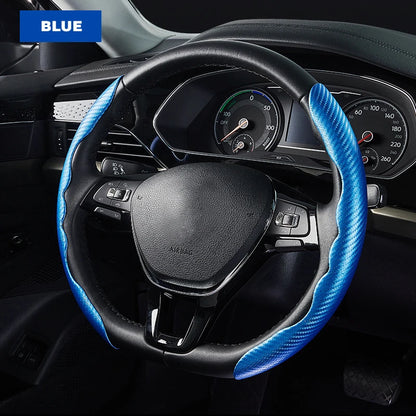 Non-Slip Carbon Fiber Car Steering Cover