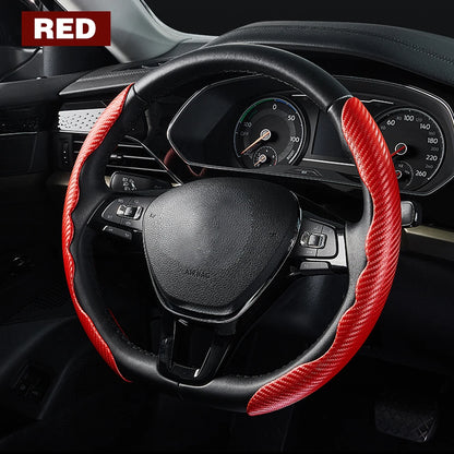 Non-Slip Carbon Fiber Car Steering Cover